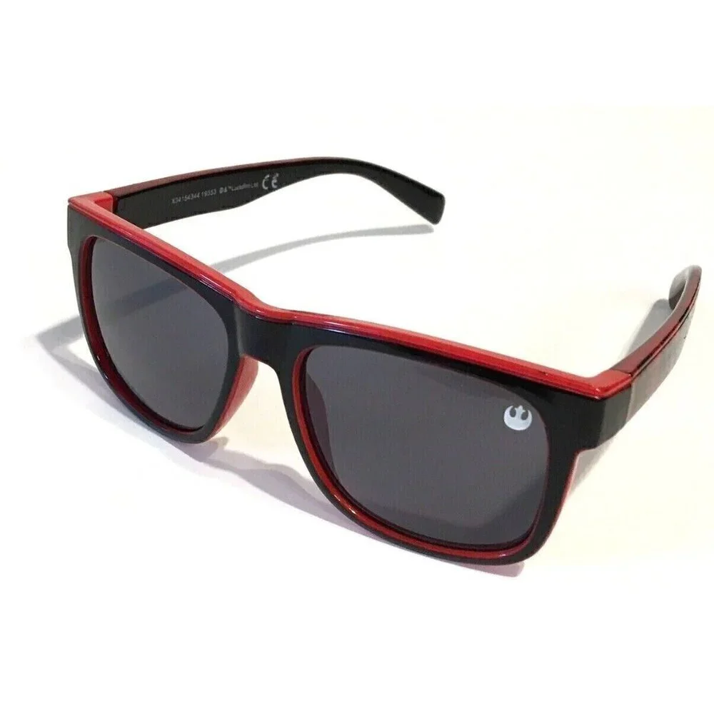 Disney Parks Star Wars Lucasfilm Kid Black Red Sunglasses UVA UVB Protection NWT